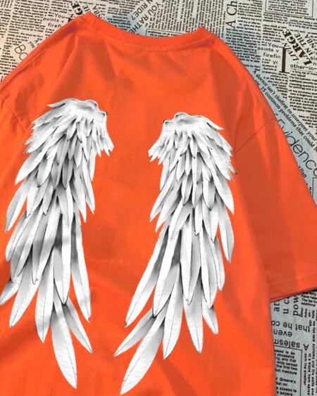 Angel Wings Personality Pattern T-shirt T-Shirts TOPS