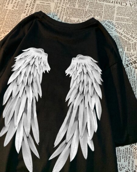 Angel Wings Personality Pattern T-shirt T-Shirts TOPS