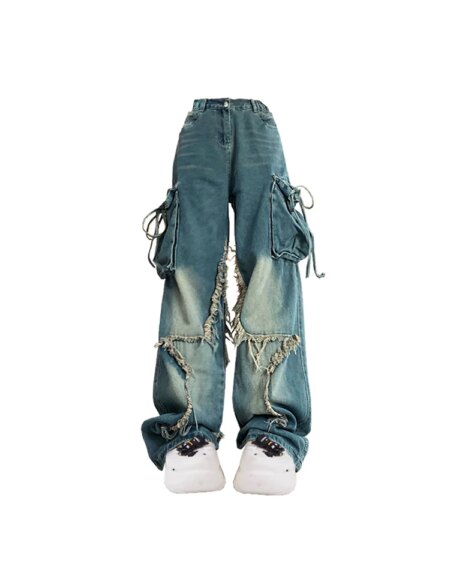 Blue Cargo Jeans Baggy BOTTOMS Pants & Jeans 