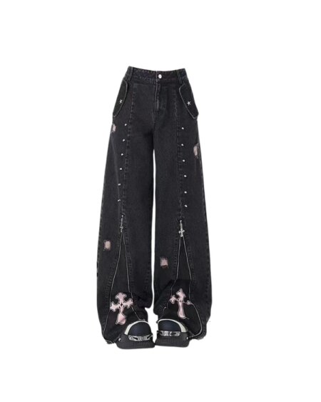 Black Gothic Jeans BOTTOMS Pants & Jeans 
