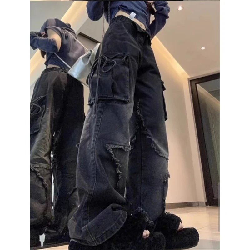 Black Star Baggy Cargo Jeans