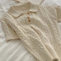 Basic Short Sleeve Sweater Knits Outerwear Sweaters TOPS 