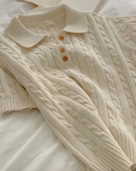 Basic Short Sleeve Sweater Knits Outerwear Sweaters TOPS