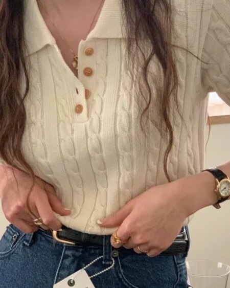 Basic Short Sleeve Sweater Knits Outerwear Sweaters TOPS 
