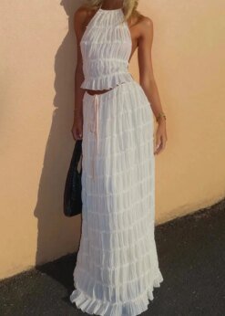 Backless Sling Top with Maxi Skirts