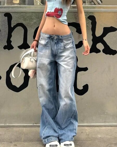2000s Aesthetic Jean Kpop Punk BOTTOMS Pants & Jeans 