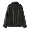bow retro black leather jacket bow retro black leather jacket Jackets & Coats Outerwear