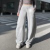 Gray Mid-rise Sweatpants BOTTOMS Pants & Jeans 
