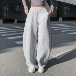 Gray Mid-rise Sweatpants BOTTOMS Pants & Jeans 