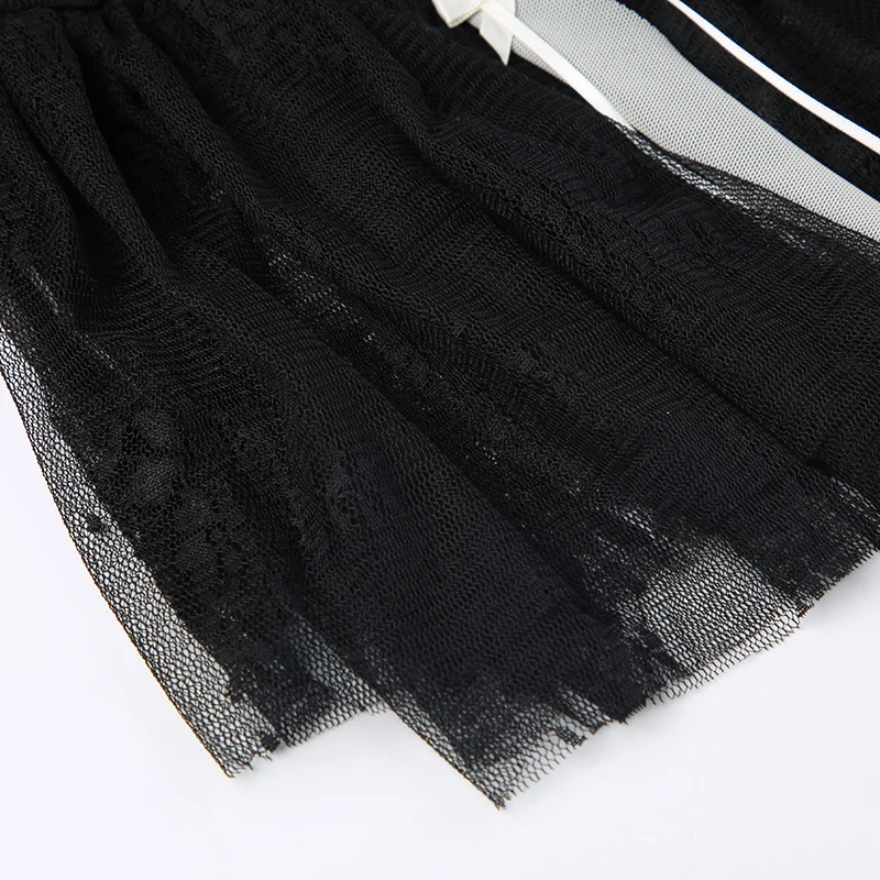 Aesthetic Ruffles Hem Lace Skirt