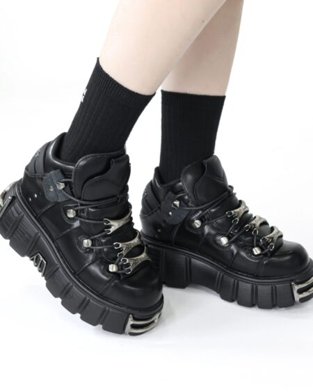 Metal Punk Boots Shoes 