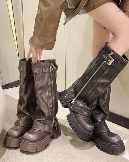 Forbidden Girlfriend Chunky Boots Shoes 