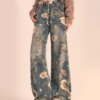 Y2K Floral Printed Jeans BOTTOMS Pants & Jeans 