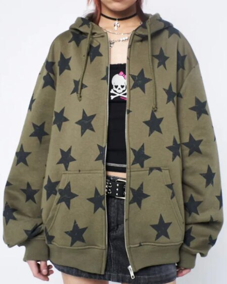 Vintage Star Oversized Sweatshirt Hoodies & Sweatshirts Outerwear 