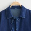 Denim Shirt with Bow Closing Blouses & Shirts TOPS 