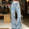 Bow Cargo Baggy Jeans BOTTOMS Pants & Jeans 