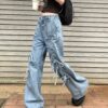 Bow Cargo Baggy Jeans BOTTOMS Pants & Jeans 