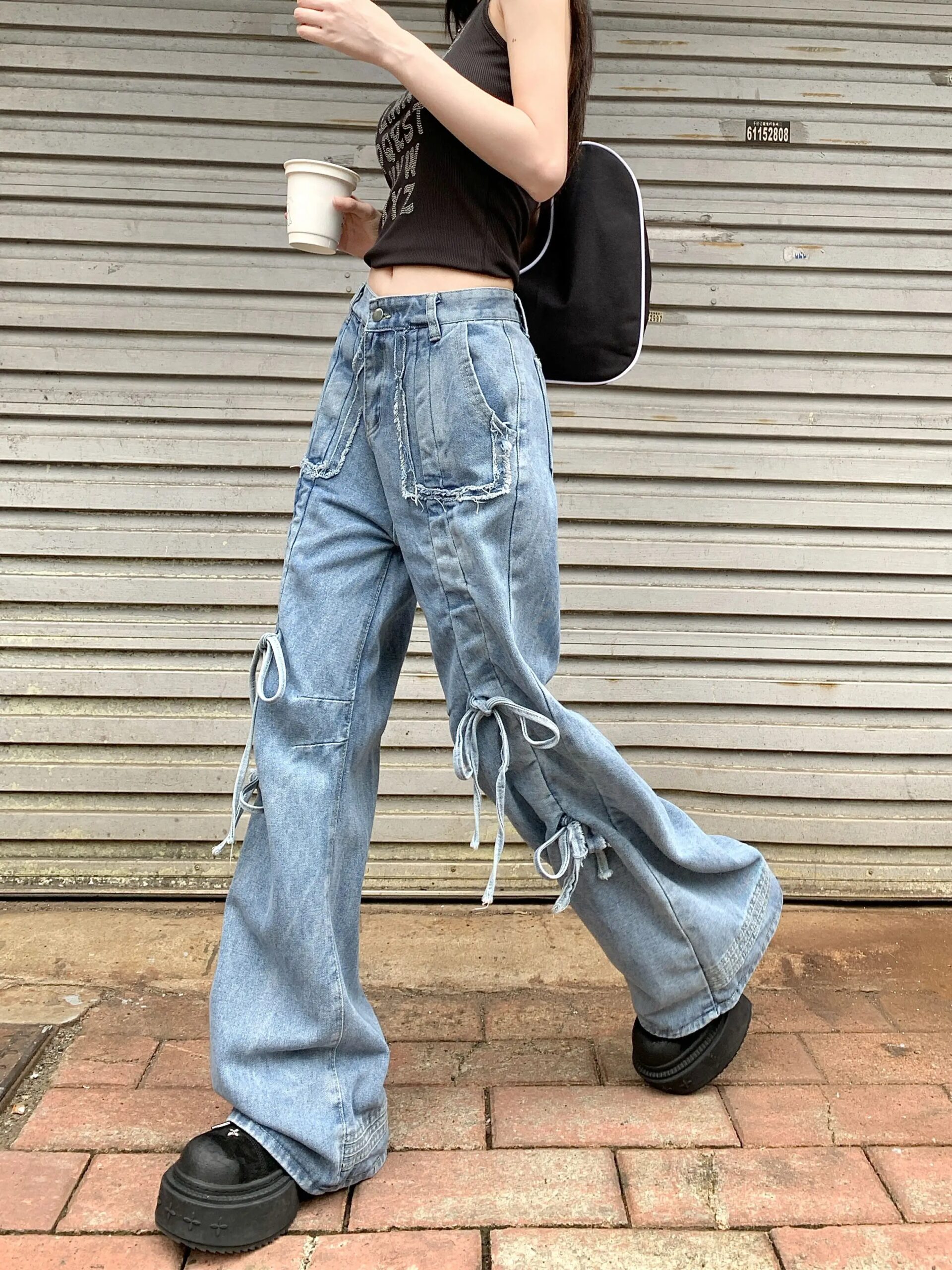 Bow Cargo Baggy Jeans