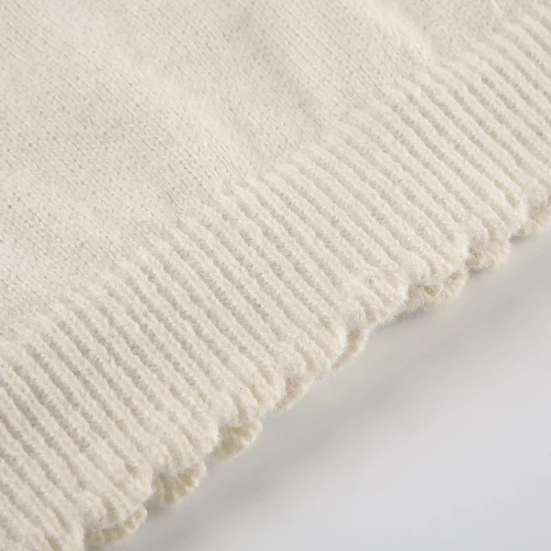 Knitting Bow Pockets Sweater Cardigan