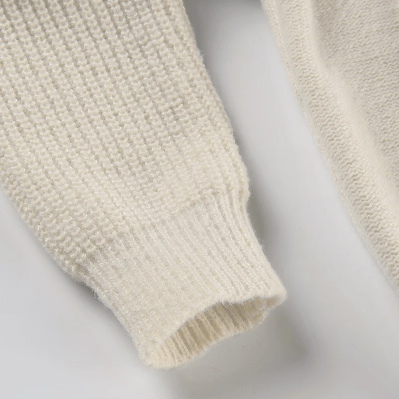 Knitting Bow Pockets Sweater Cardigan