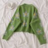 Flower Knit Sweater Cardigan cardigans Outerwear Sweaters 