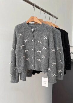 Sweet Bow Sweater Cardigan cardigans Outerwear Sweaters 