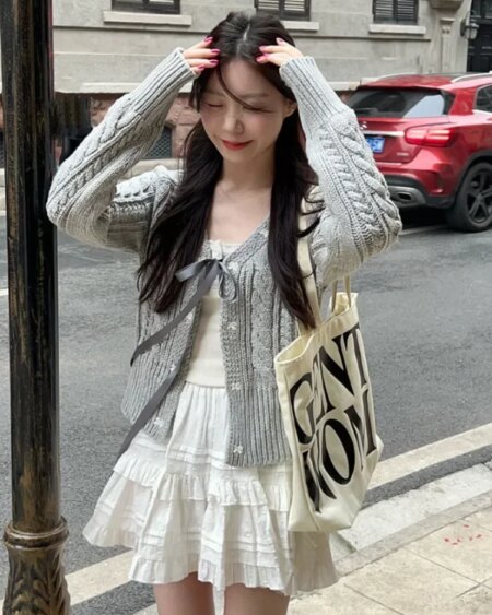 Sweet Gil Bow Knitted cardigan cardigans Sweaters 