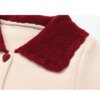 doll collar red sweater cardigans Outerwear Sweaters 