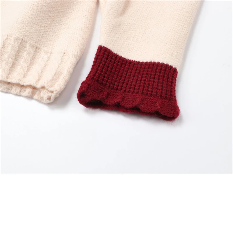 doll collar red sweater