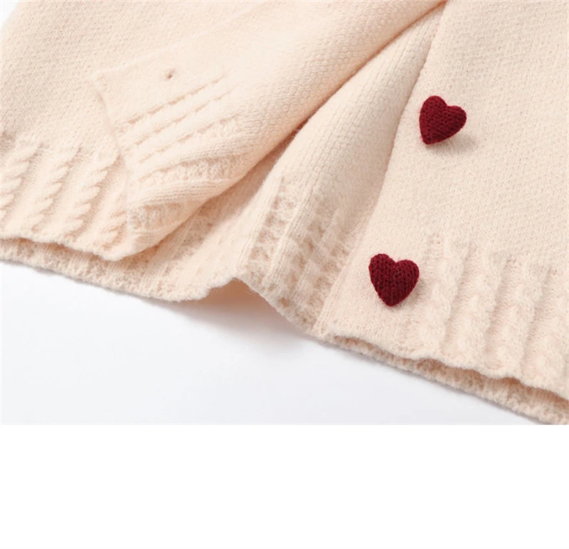 doll collar red sweater