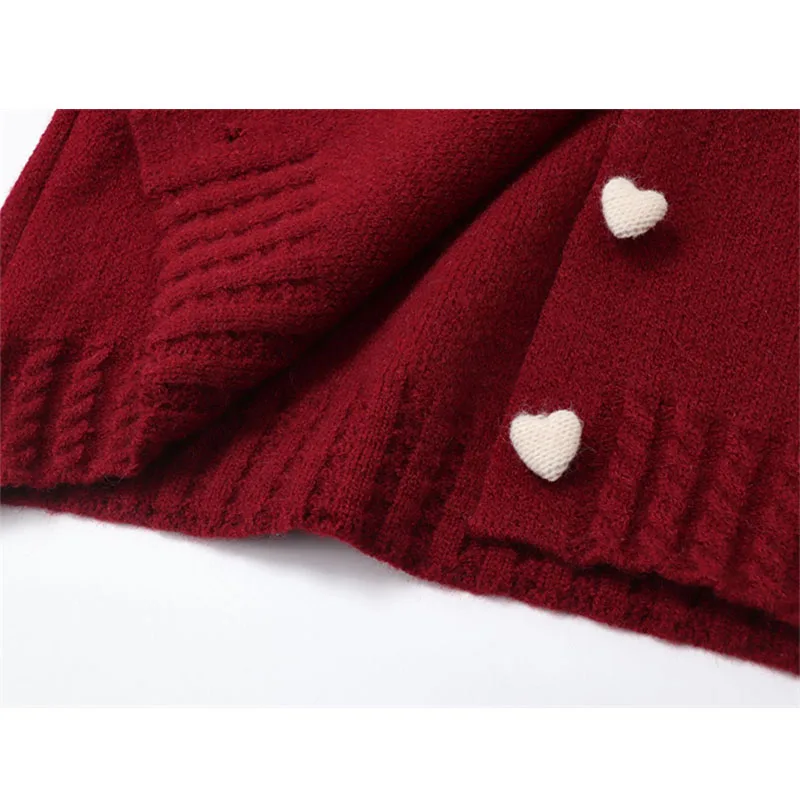 doll collar red sweater