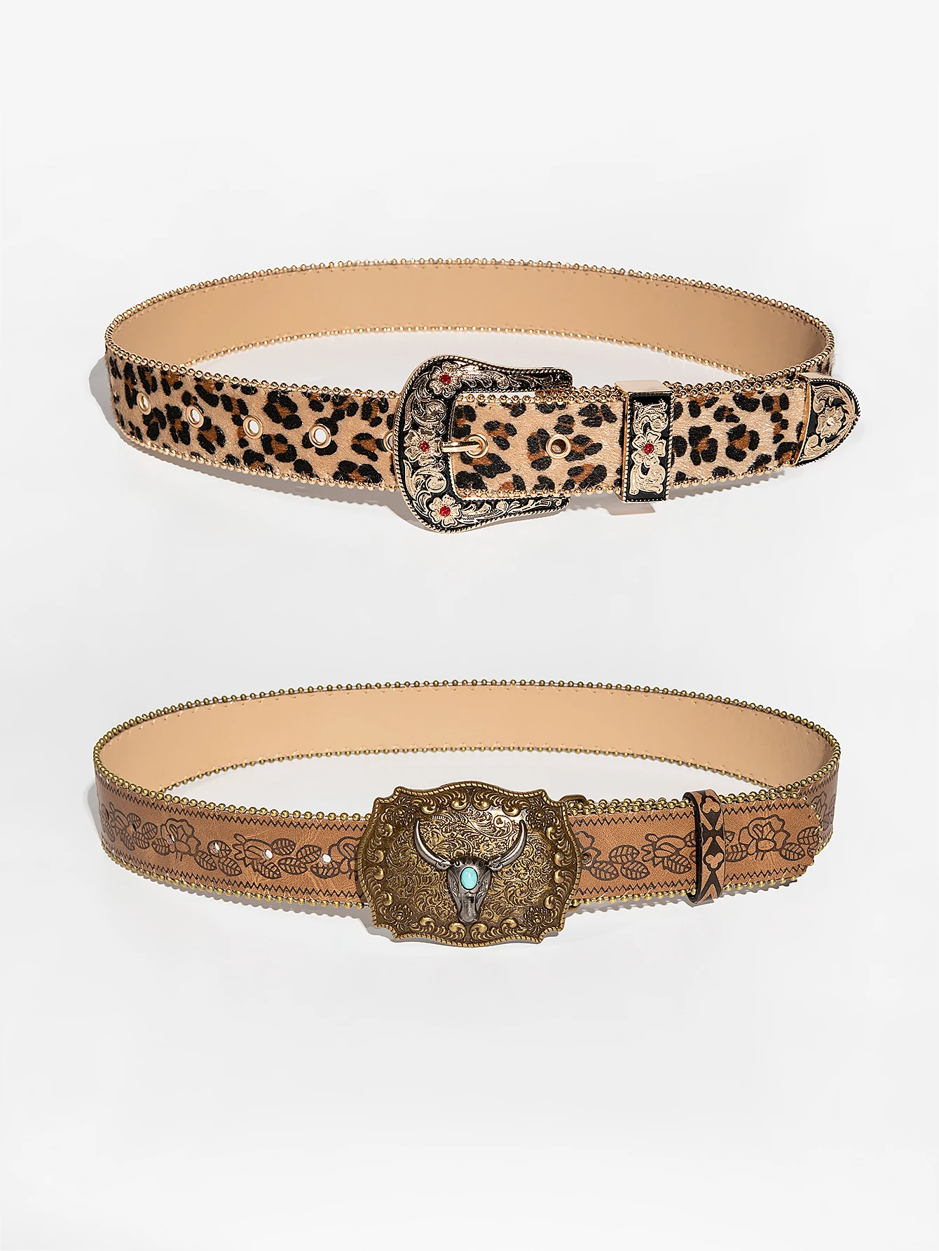 Leopard Carved Gemstone Buckle Leopard Carved Gemstone Buckle