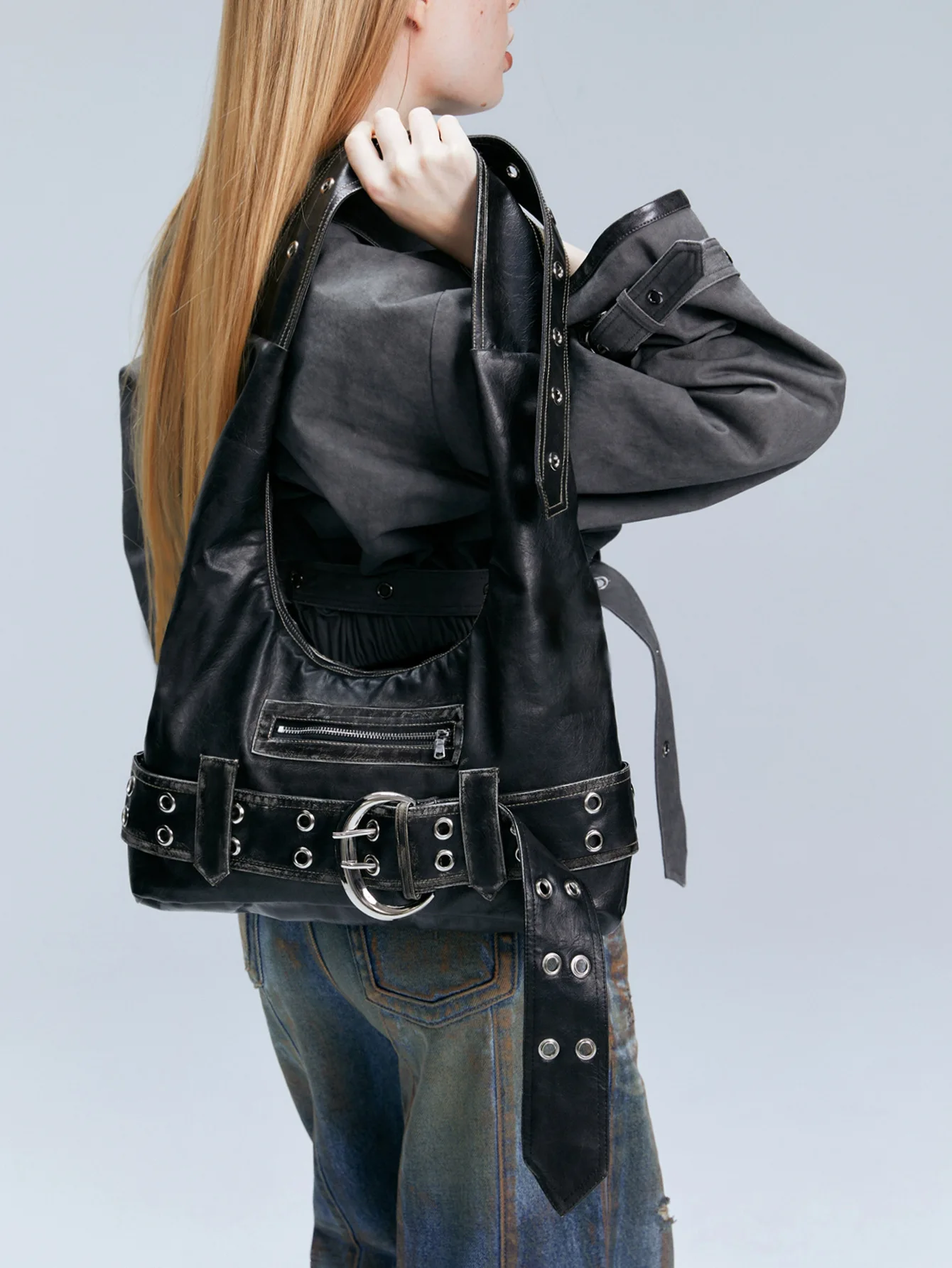 Belt buckle Multiple Pockets shoulder bags Belt buckle Multiple Pockets shoulder bags