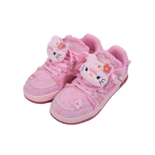 Kitten Denim Punk Sneakers Shoes