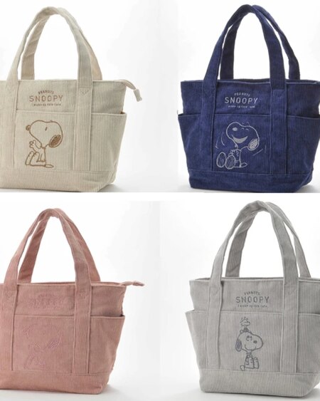 Snoopy Corduroy Tote Bag BAGS ACCESSORIES 