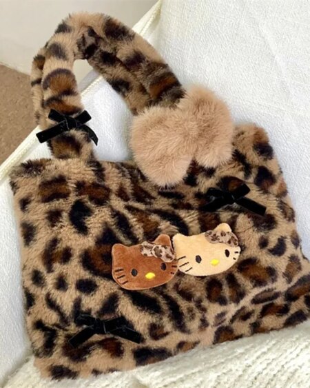 HelloKitty Leopard Plush Bags