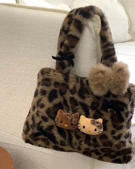 HelloKitty Leopard Plush Bags