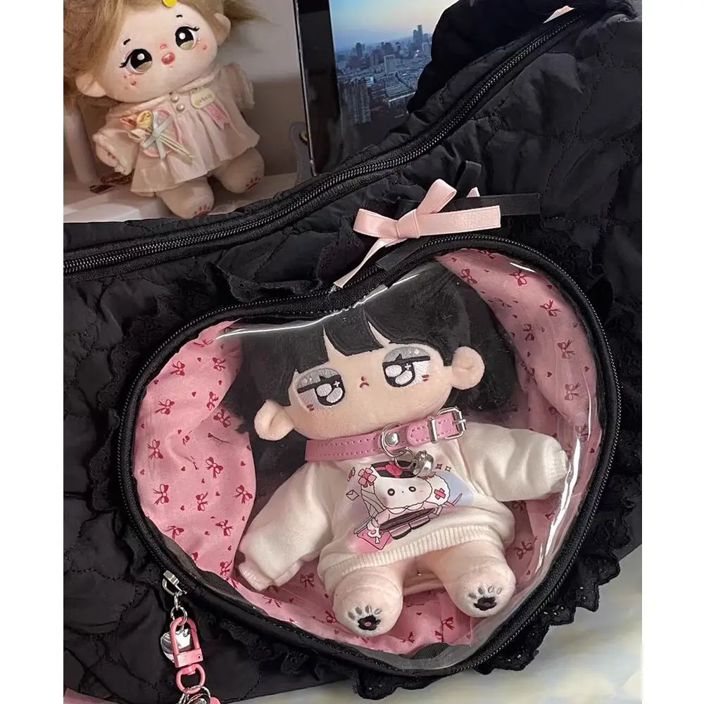 Pleated Love Heart Lolita Jk Ita Bag