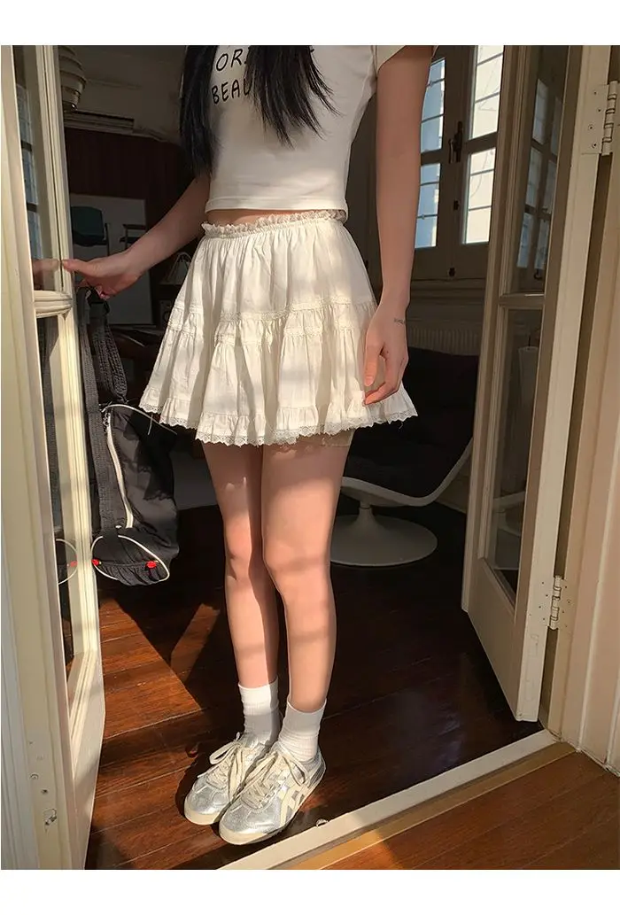 Coquette White Ruffle Mini Skirt