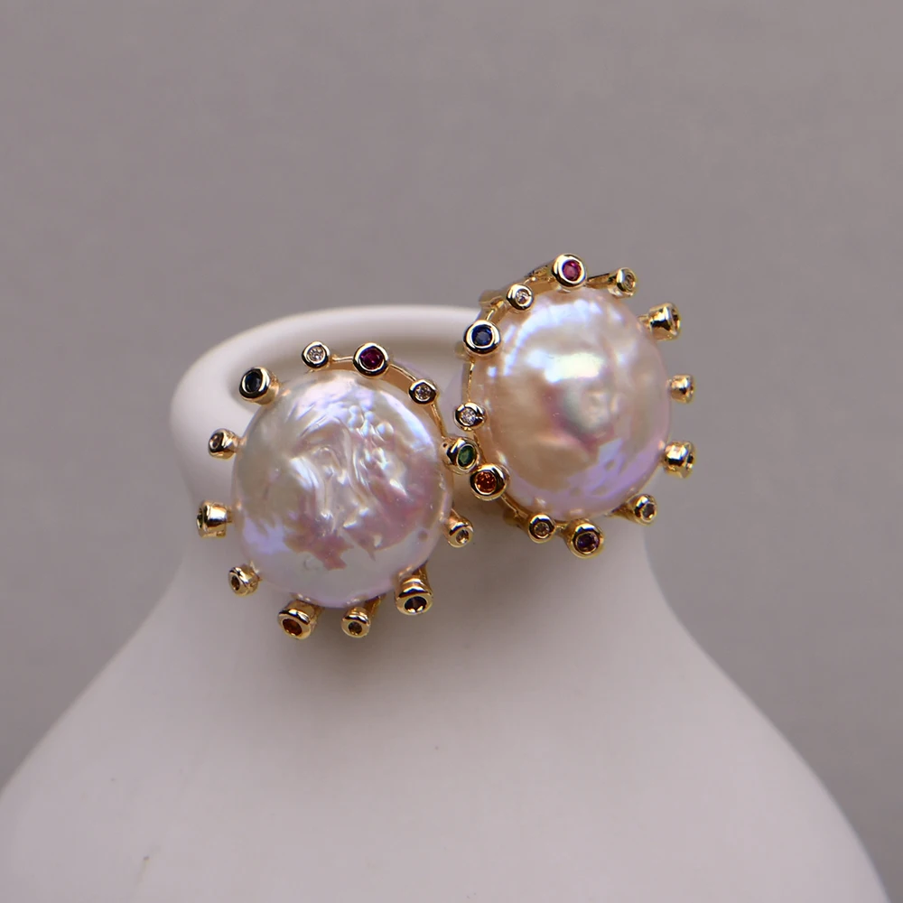 Keshi Pearl Stud Earrings