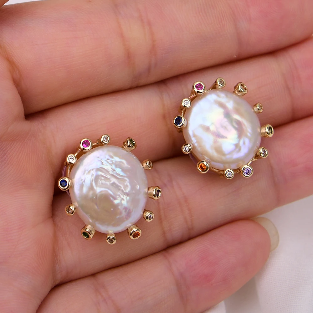 Keshi Pearl Stud Earrings