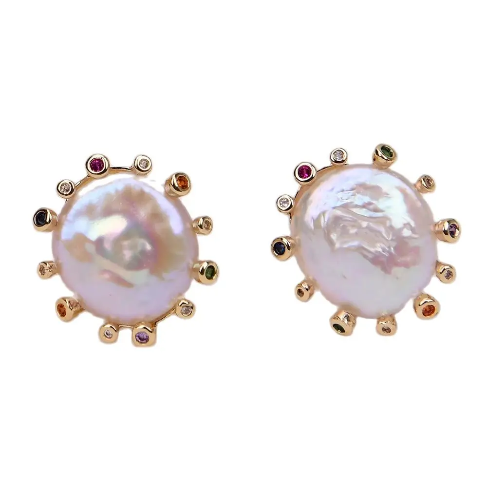 Keshi Pearl Stud Earrings