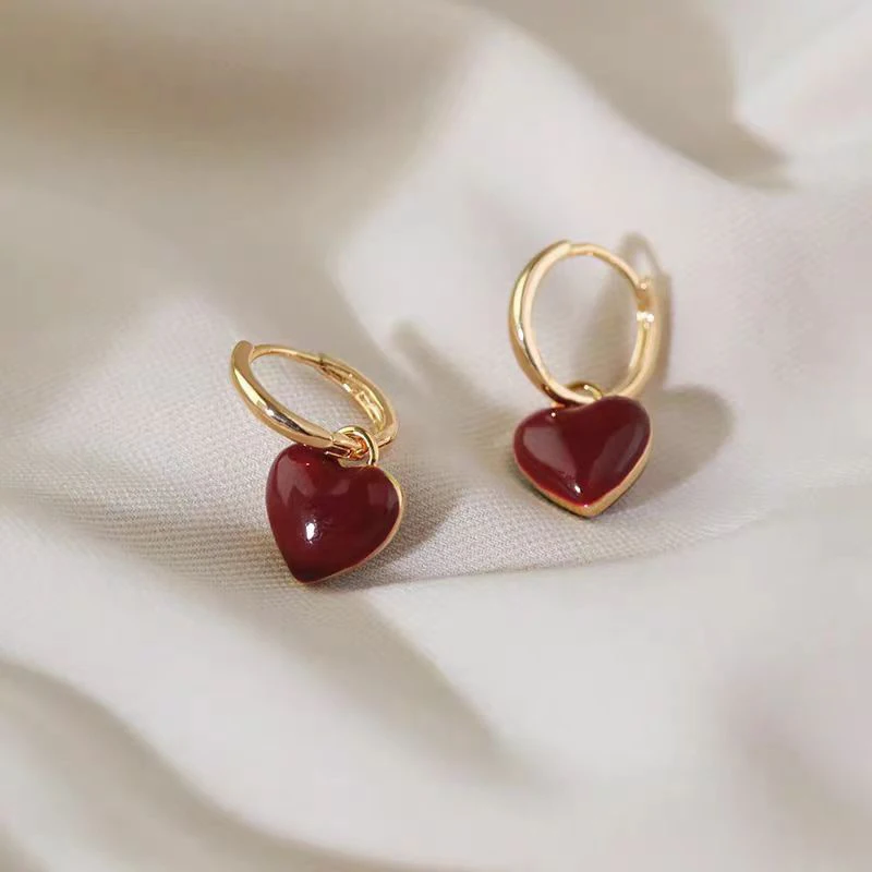 Red Heart Earrings
