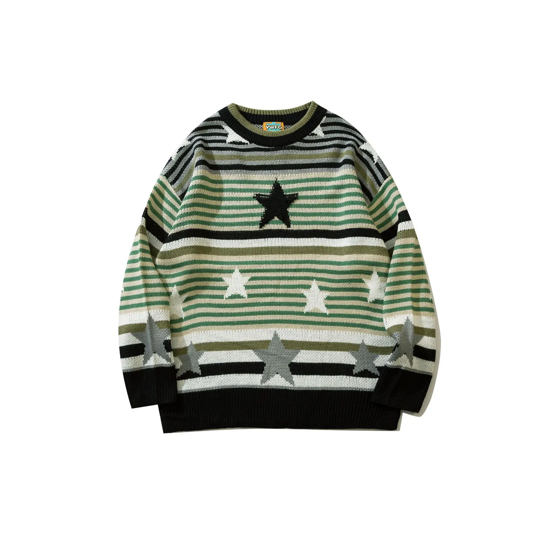 Star Flocking Oversized Knitted Sweater