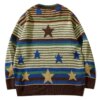 Star Flocking Oversized Knitted Sweater
