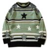 Star Flocking Oversized Knitted Sweater