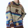 Star Flocking Oversized Knitted Sweater