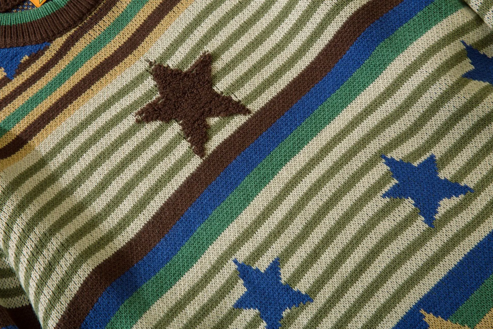 Star Flocking Oversized Knitted Sweater