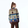 Star Flocking Oversized Knitted Sweater