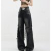 Wide Leg Streetwear Baggy Ripped Trousers